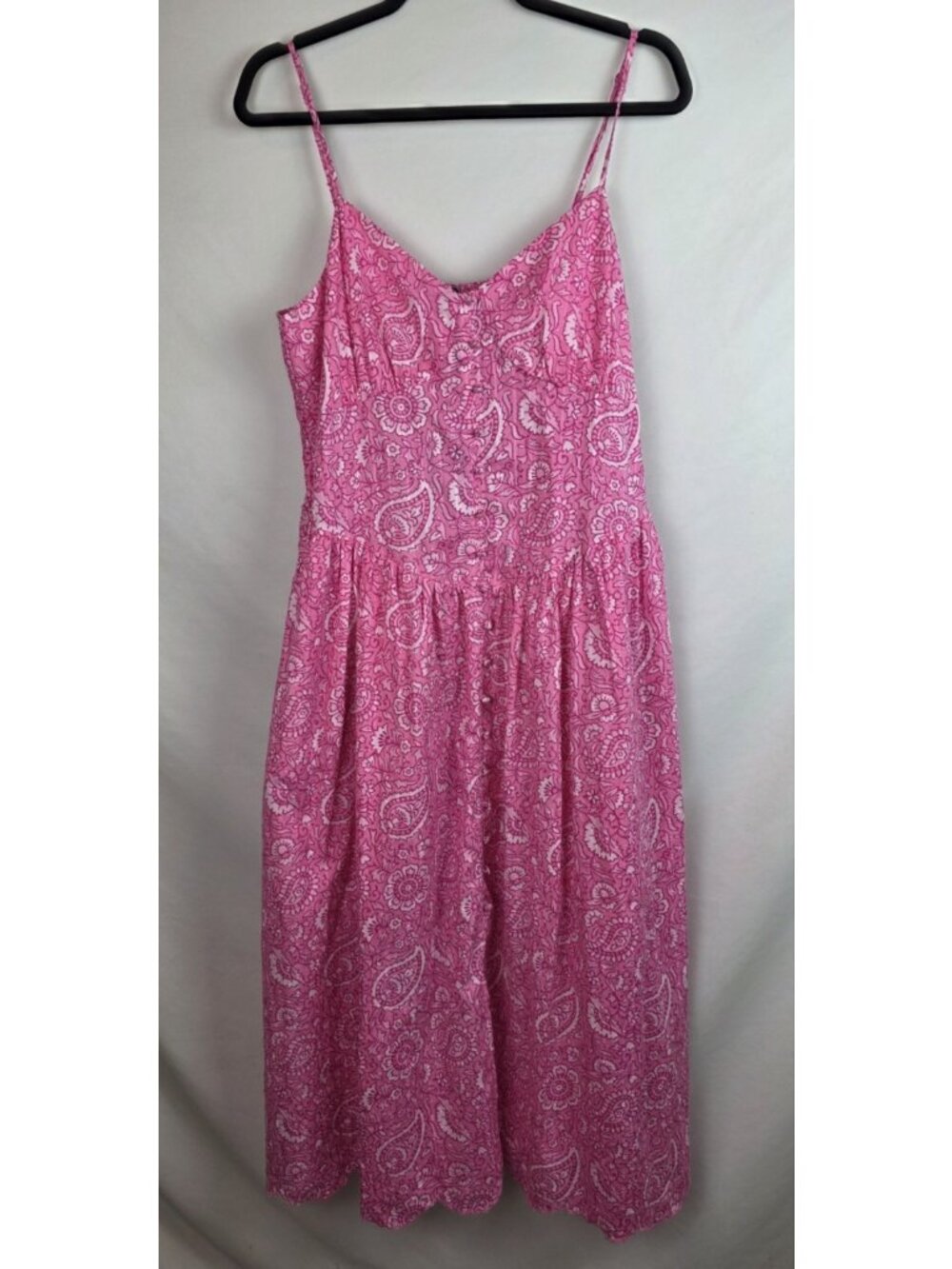 Roller Rabbit Target Women's Dress Size Large Pink Floral Sleeveless Midi Dres